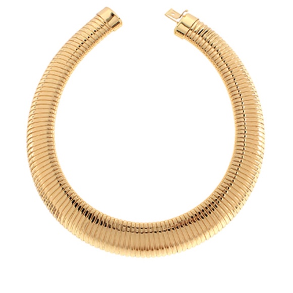 Chunky Omega Choker & Half Open Hoops Set - Picture 4 of 5